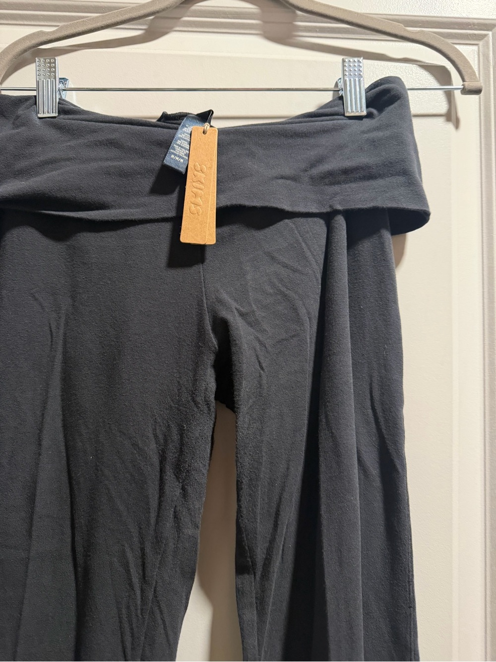 Skims Black Fold-Over pants